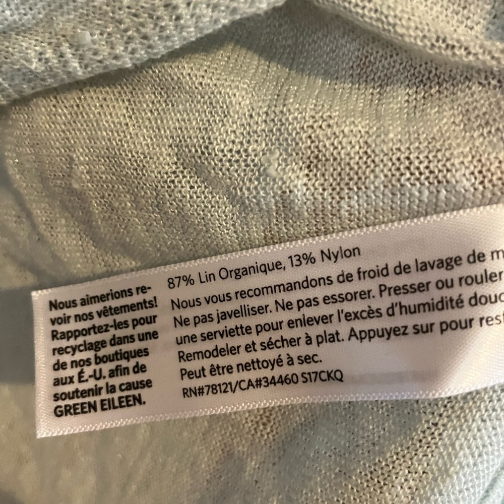 Eileen Fisher Light Blue Long Sleeve knit Top - Picture 6 of 12